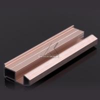 Buy cheap Rose Gold Curtain Rod Material OEM Cabinet Wardrobe Frame Aluminum Material product