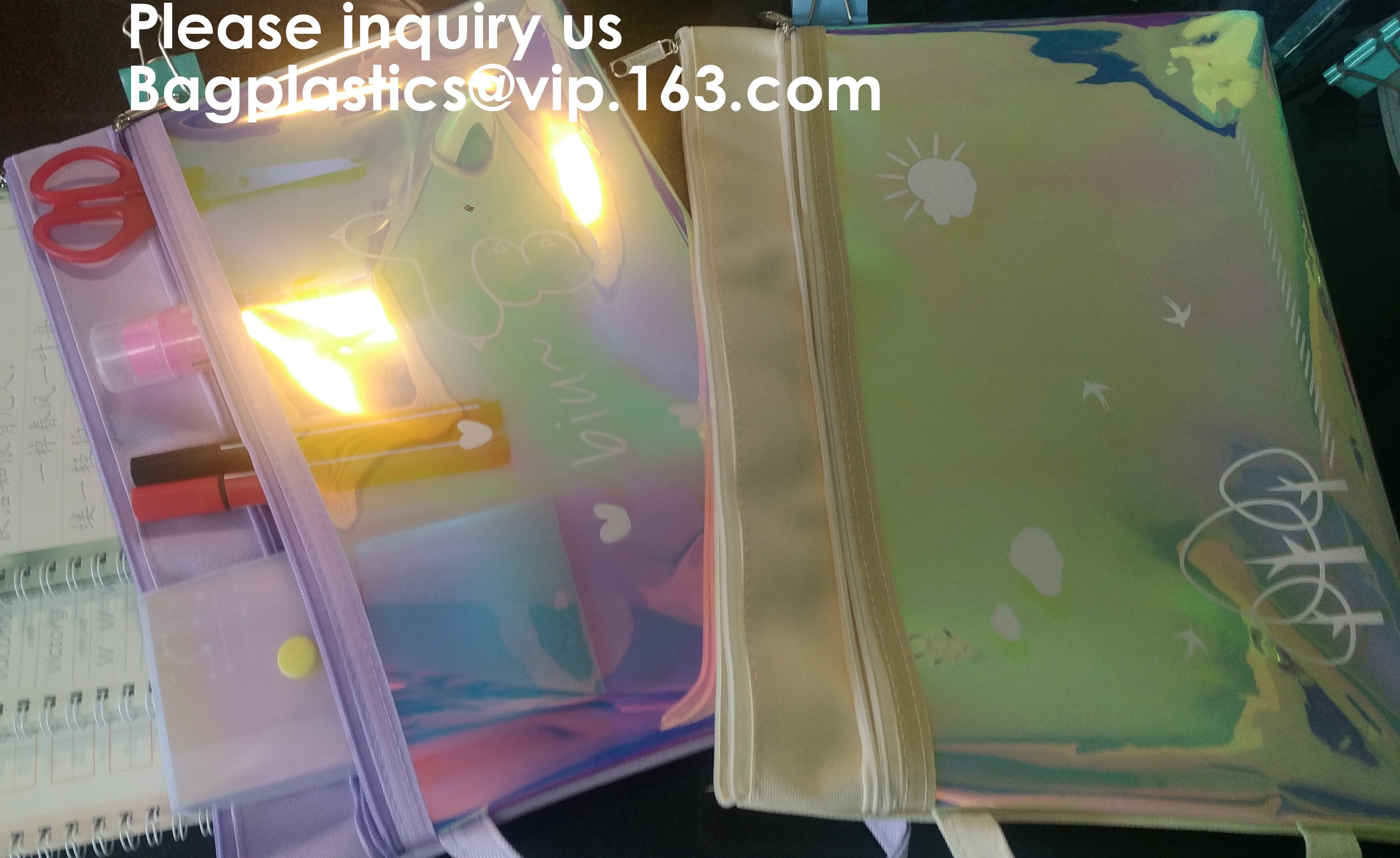 Waterproof Lining Fabric Stationery File Folder Hanging File Tote Bag,School Home Subject/Homework Storage Bag, BAGEASE