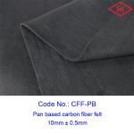 8mm Industrial Pan Based Carbon Fiber Felt Rolls 0.12 - 0.16g/cm3