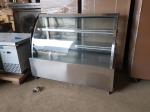 Air Cooling Ice Cream Showcase Freezer SS304 1200L Curved Glass