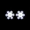 Buy cheap Girl White Silver Pearl Earrings Sterling Silver Jewelers With Elegant Snowflake from wholesalers