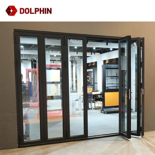 Buy cheap Patio Exterior Accordion Bi Fold Aluminum Frame Door Soundproof Glass from wholesalers