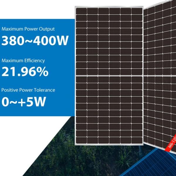 380w Huasun Solar Panels 395w 166mm Mono Half Cut Hjt Bifacial Photovoltaic