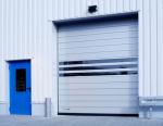 Commercial Sectional Overhead Doors Safety Edge Steel Automatic Formed For Fire