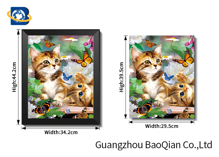 Eco-Friendly Material 3d Wallpaper , Latest 3d Picture Of Cute Lovely Pet Dog / Cat