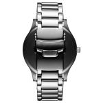 40mm Silver stainless steel chain my brand name logo custom printed watch
