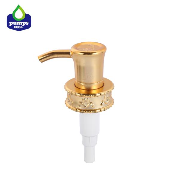 Buy cheap Luxury Golden Color Lotion Dispenser Pump For Cosmetic Gel Or Shampoo Bottle 33/410 from wholesalers
