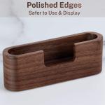 Natural Desktop Wooden Business Card Memo Holder Wooden Cards Storage Stand For