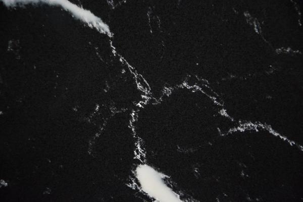 Buy cheap SGS Black Calacatta Artificial Quartz Stone Kitchen Countertop Heat Resistant from wholesalers