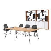 Buy cheap 240cm Melamine Conference Table , Office Meeting Table With Six Metal Legs product