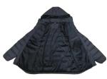 Navy Blue Mens Hooded Padded Jacket Mens Padded Parka With Hood Black