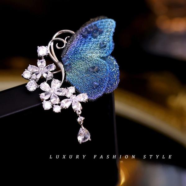Buy cheap Customizable Butterfly Brooch - Handcrafted Side Diamonds & Timeless Elegance​ from wholesalers