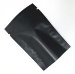 Wholesale zip lock plastic mylar matta black three side seal packaging bag
