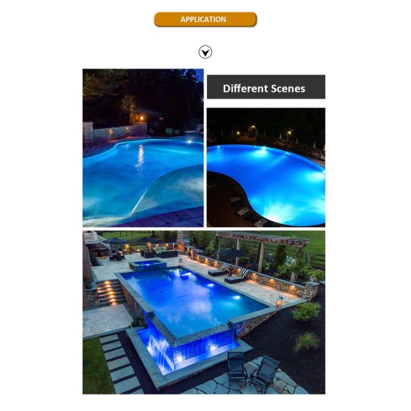 Color Underwater LED Swimming Pool Resin Filled IP68 35W AC12V Remote Control PAR56 White Light