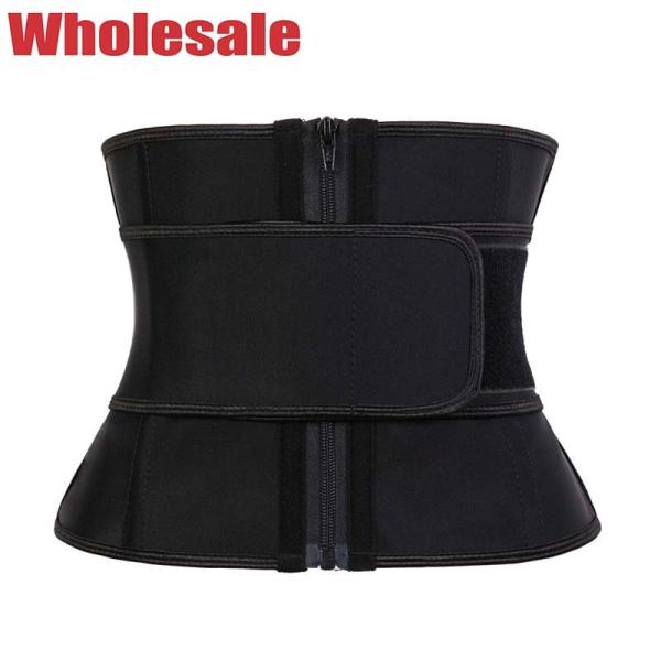 Buy cheap Black 3XS Short Torso Waist Trainer Latex Tummy Trimmer With Zipper from wholesalers