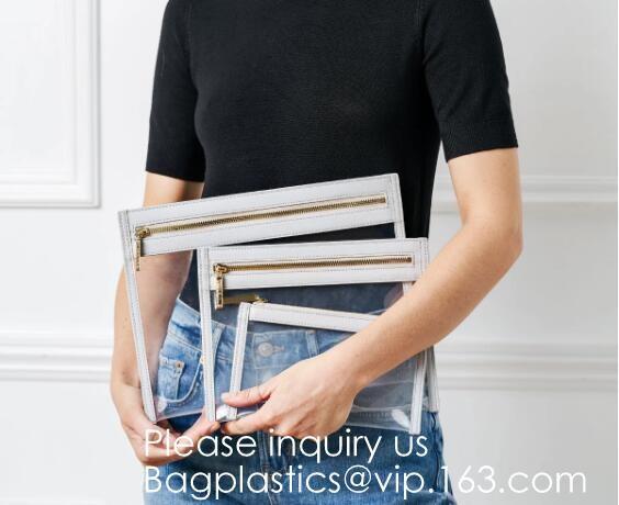Promotional factory price portable k clear holographic PVC cosmetic bag,Eco