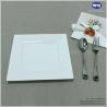Buy cheap 7 Inch Hot-Stamp Square Plate,Elegant Single Use Heavy-Duty Disposable Wedding Rose Gold PS Plate for wedding cakes from wholesalers
