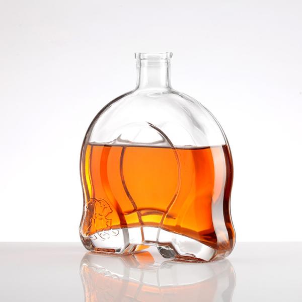 Super Flint Glass Hot Stamping 750ml Vodka Whiskey Gin Brandy Tequila Rum Glass
