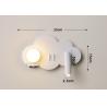 Buy cheap Bedroom bedside reading wall lamp creative full acrylic ball eye protection spotlight modern sofa background wall lamps from wholesalers