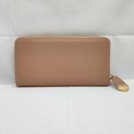 Brown Ladies Purse Saffiano PU Leather Wallet With Zipper Card Holder WA21