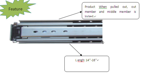 Zinc Plated Slide Track Channel , Double Channel Aluminum Track