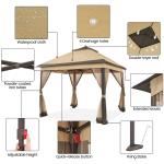 Powder Coated 3.3x3.3M Outdoor Gazebo Tent Pop Up with 4 Mesh Sidewalls