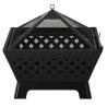 Buy cheap Black Cover Metal Wood Burning Fire Pit for Outdoor Patio Backyard Garden Bonfire Camping from wholesalers