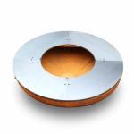 Rusted Red 100cm Corten Steel Fire Pit BBQ For Backyard Patio