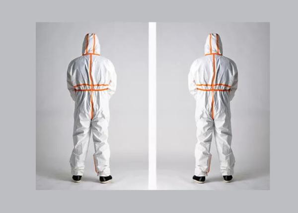 Buy cheap Soft Non Toxic Yellow Disposable Coveralls/ Disposable Work Suits Texture from wholesalers