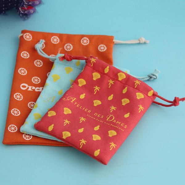 Buy cheap Packaging Drawstring Bag Cotton Material Custom Design Hot Stamping Logo from wholesalers