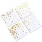 Gold Foil Custom Printed Paper Napkins Compostable For Wedding Party