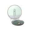 Buy cheap Kitchen Hammpered Gold Rim Crystal Glass Plates 22cm Handmade Dinner Plate from wholesalers