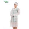 Buy cheap Knitted Cuff Long Sleeves Disposable Medical Coat 55G/M2 With Shirt Collar from wholesalers
