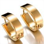 Hot Sale Men Piercing Jewelry Punk Style Stainless Steel Hoop Huggie Earrings