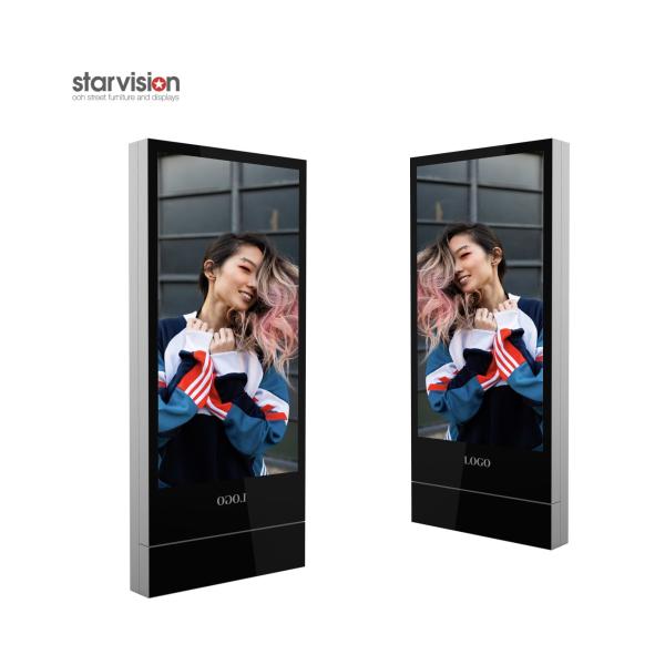 Buy cheap 75in Indoor Advertising Kiosk 6mm Toughened Glass RAL For Air Port from wholesalers