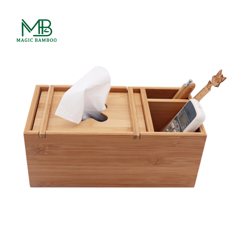 Special Design Tissue Box Organizer Bamboo Storage Box Used for Tissue Keeper