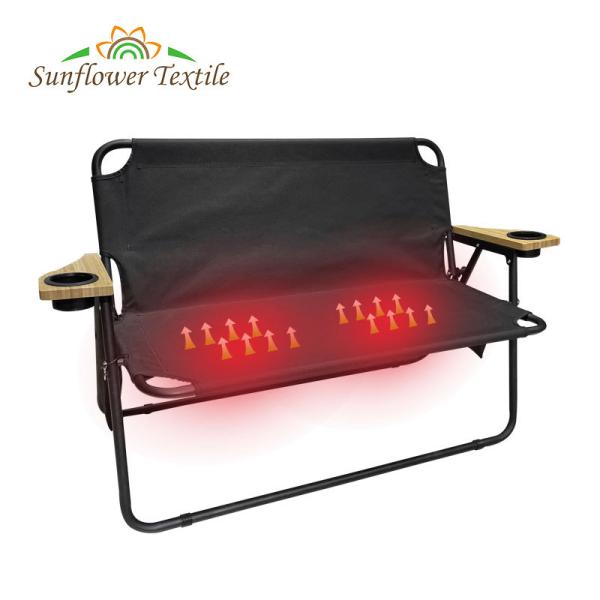 Buy cheap 100x40.5x74cm Black Steel Custom Color Folding Double Heated Seat Camping Chair from wholesalers