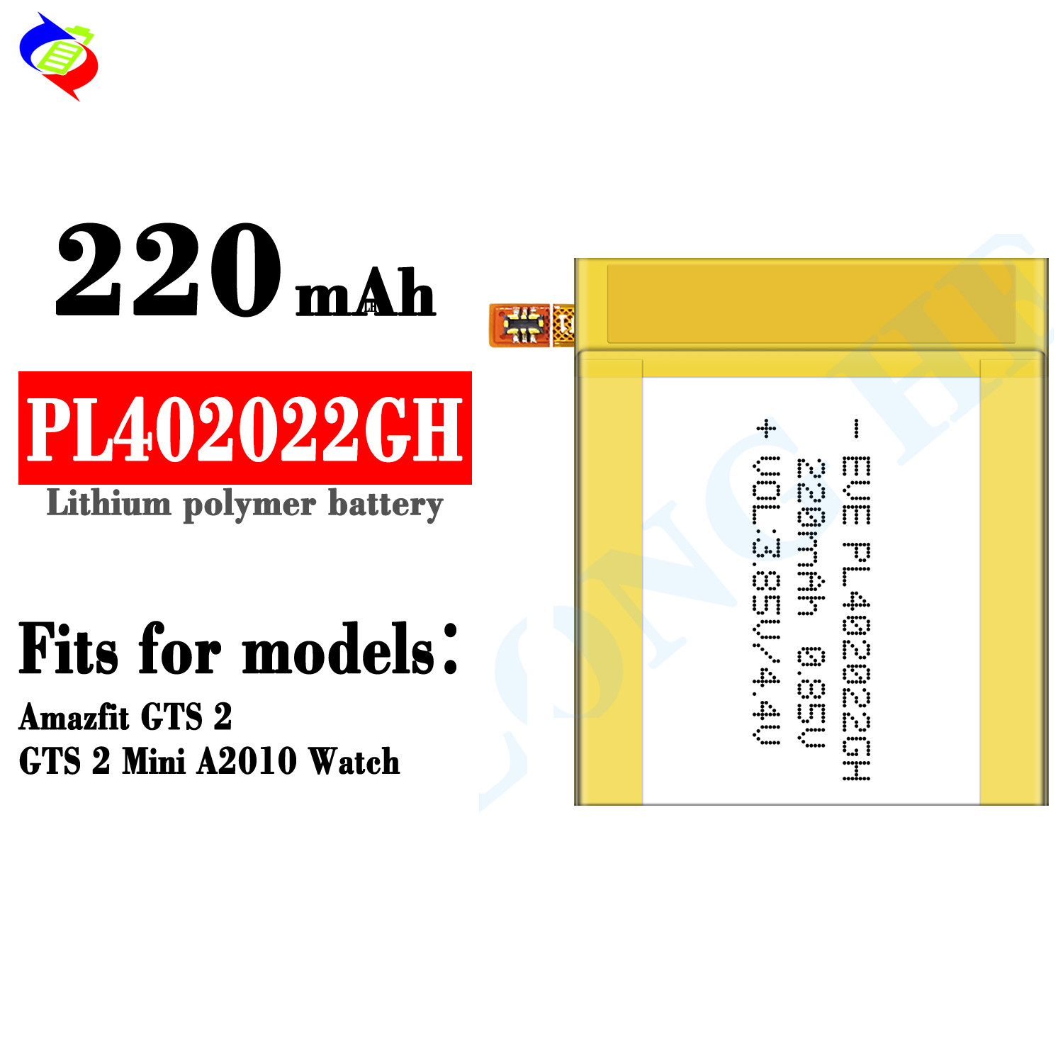 High quality rechargeable battery PL402022GH 3.85v 220mah lithium polymer battery for HUAMI GTS 2 Mini A2010 Watch