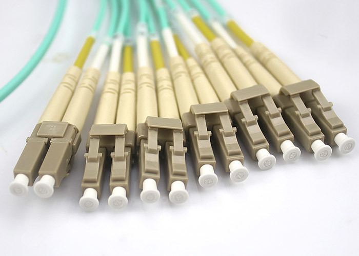 XDK Mtp To Lc Breakout Cable , 9/125 12 Core Single Mode Fiber Optic Cable