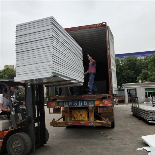 Buy cheap light weight eps sandwich panel 950-50-0.376mm cover with film both side delivered by a 40HQ from wholesalers
