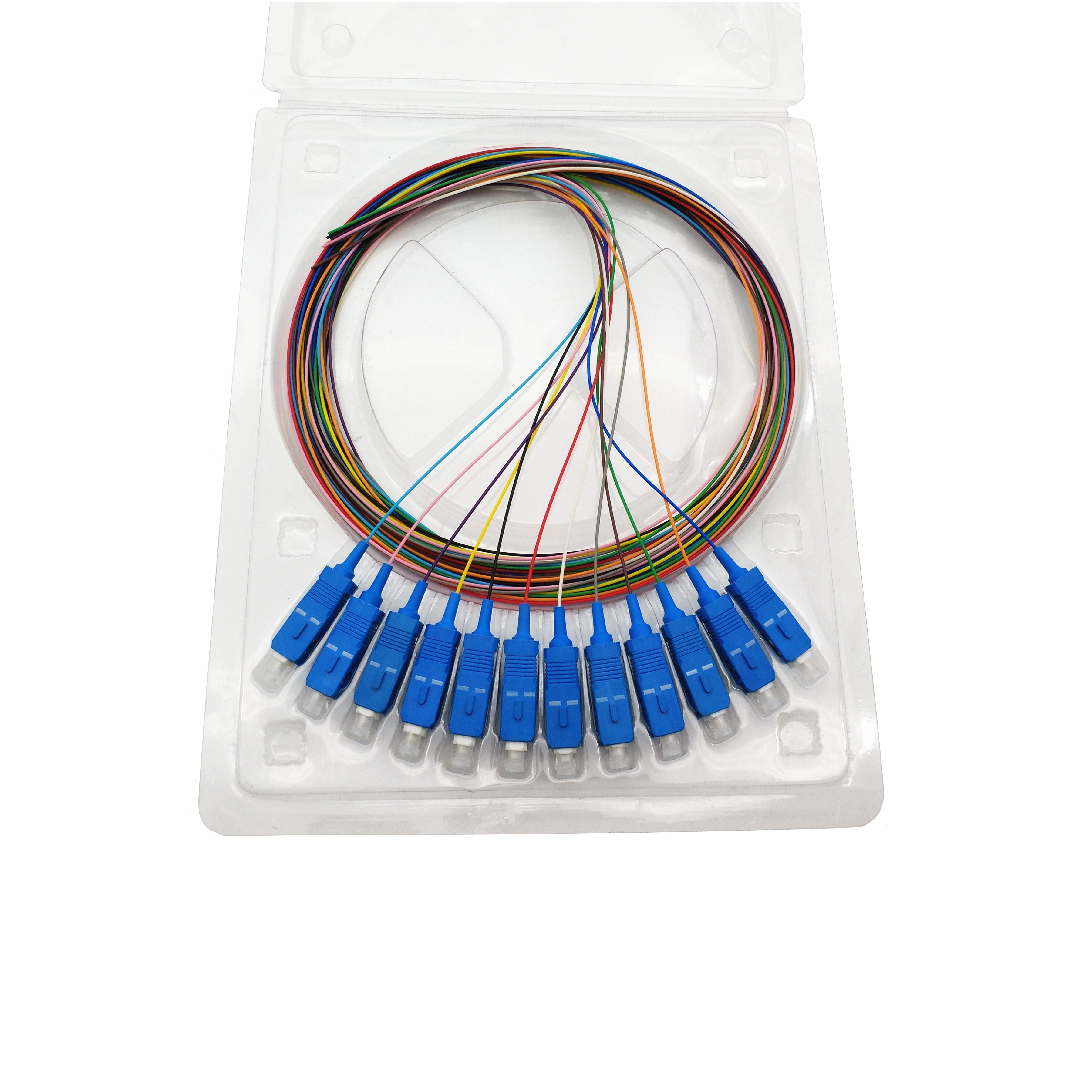 12 Core SC UPC APC SM G652D G657A 0.9mm Fiber Optic Pigtails