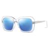 Buy cheap TAC Polaroid Sunglasses Women , White Frame Sunglasses Black Metal Temples from wholesalers