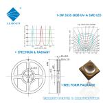 3838 3W 365nm 385nm 395nm UVA LED Chip For Plant Growing