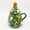 Buy cheap Green Christmas Tree Cup Cute Ceramic Christmas Mug With Lid For Gifts Home Decoration from wholesalers