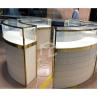 Buy cheap Anti Fingerprint Golden Glass Jewelry Shop Furniture With Led Light from wholesalers
