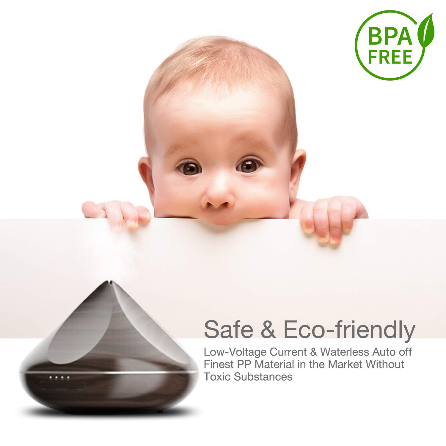 300ml Ultrasonic Essential Oil Aroma Diffuser With Timer