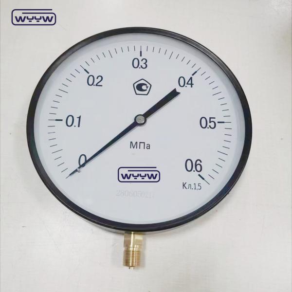 Buy cheap Industrial Grade Bourdon Tube Pressure Gauge With Bottom Mount And Black Steel Case from wholesalers