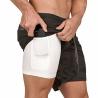 Buy cheap Fitness Running Wear Mens Split Running Shorts Mens Prevent Abrasion from wholesalers