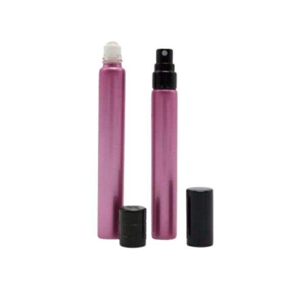 Quality Shiny Pink Refillable Roll On Perfume Bottle For Cosmetic Packaging for sale