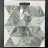 Buy cheap Marble Stone Triangle Luxury Mosaic Tiles With Stainless Steel Metal Mosaic Tile Bathroom Backsplash from wholesalers